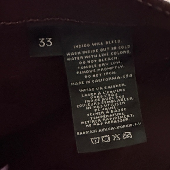 J Brand Men's Burgundy Jeans 33 x 32 pants slacks dark red - Picture 6 of 10